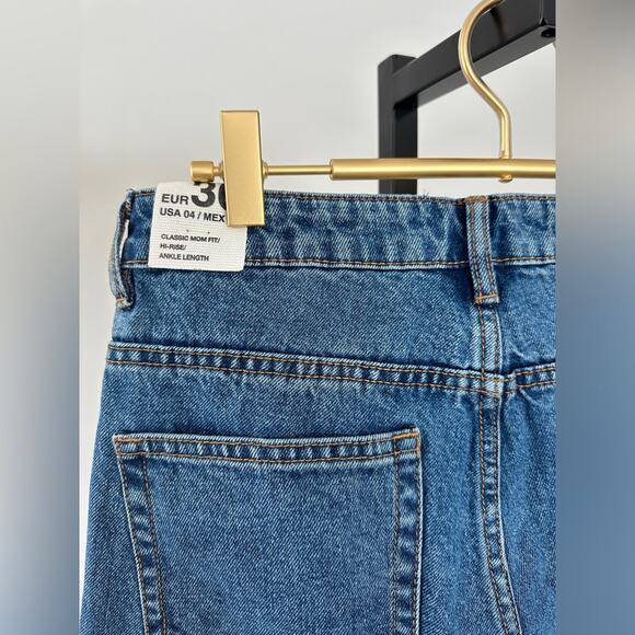 Zara classic mom fit size 4 NEW WITH TAGS! Super high waisted - Picture 4 of 10